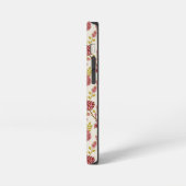Jakobsbraun Muster Reds Pinks Gold Creme iPhone Hülle (Linke Seite)
