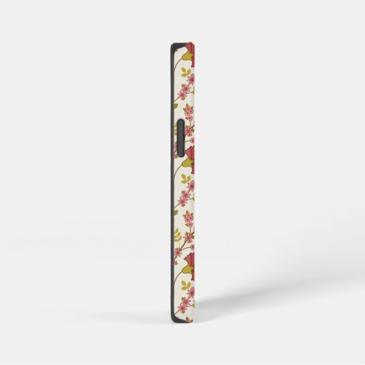 Jakobsbraun Muster Reds Pinks Gold Creme iPhone Hülle (Rechte Seite)