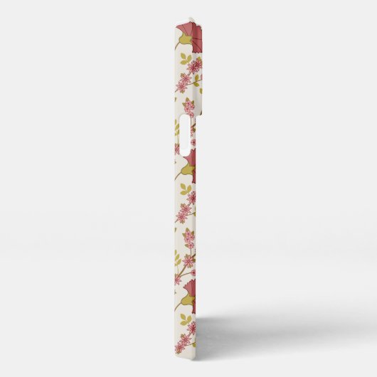 Jakobsbraun Muster Reds Pinks Gold Creme iPhone Hülle (Rechte Seite)