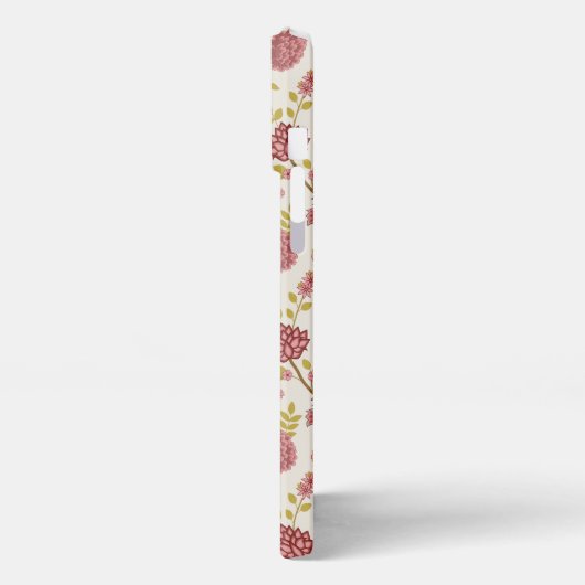 Jakobsbraun Muster Reds Pinks Gold Creme iPhone Hülle (Linke Seite)