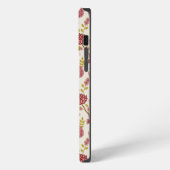 Jakobsbraun Muster Reds Pinks Gold Creme iPhone Hülle (Linke Seite)