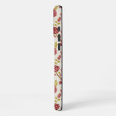 Jakobsbraun Muster Reds Pinks Gold Creme iPhone Hülle (Linke Seite)