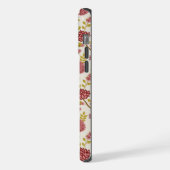 Jakobsbraun Muster Reds Pinks Gold Creme iPhone Hülle (Linke Seite)