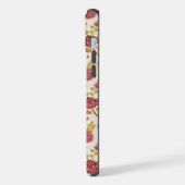 Jakobsbraun Muster Reds Pinks Gold Creme iPhone Hülle (Linke Seite)