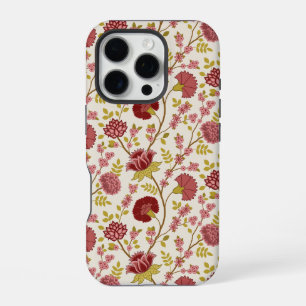 Jakobsbraun Muster Reds Pinks Gold Creme iPhone 16 Pro Hülle