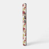 Jakobsbraun Muster Reds Pinks Gold Creme iPhone Hülle (Linke Seite)