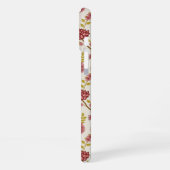 Jakobsbraun Muster Reds Pinks Gold Creme iPhone Hülle (Linke Seite)