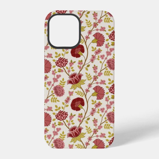 Jakobsbraun Muster Reds Pinks Gold Creme iPhone Hülle (Rückseite)