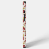 Jakobsbraun Muster Reds Pinks Gold Creme iPhone Hülle (Linke Seite)