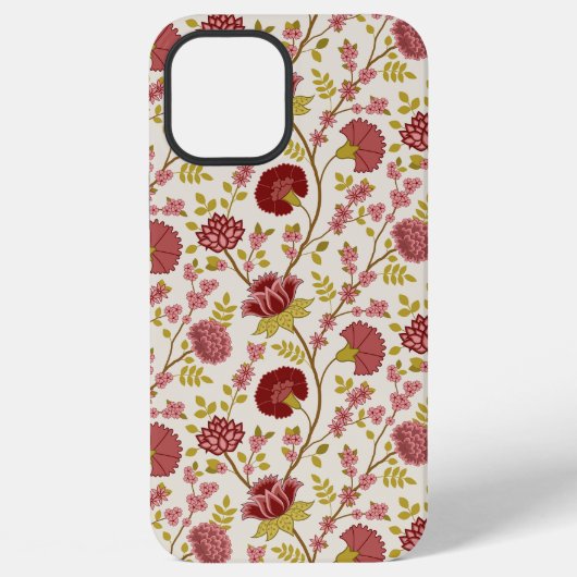 Jakobsbraun Muster Reds Pinks Gold Creme iPhone Hülle (Rückseite)