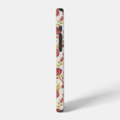 Jakobsbraun Muster Reds Pinks Gold Creme iPhone Hülle (Linke Seite)