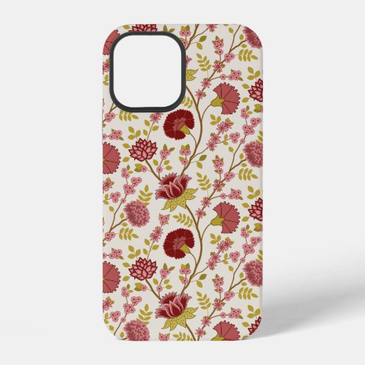 Jakobsbraun Muster Reds Pinks Gold Creme iPhone Hülle (Rückseite)