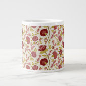 Jakobsbraun Muster Reds Pinks Gold Creme Jumbo-Tasse (Vorderseite)