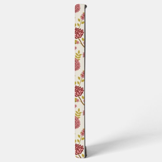 Jakobsbraun Muster Reds Pinks Gold Creme Samsung Galaxy Hülle (Linke Seite)