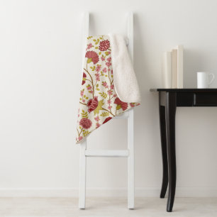 Jakobsbraun Muster Reds Pinks Gold Creme Sherpadecke