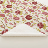 Jakobsbraun Muster Reds Pinks Gold Creme Sherpadecke (3/4)