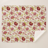 Jakobsbraun Muster Reds Pinks Gold Creme Sherpadecke (Vorderseite (Horizontal))