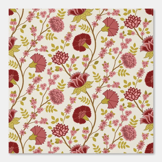 Jakobsbraun Muster Reds Pinks Gold Creme Tapete (Vorderseite)
