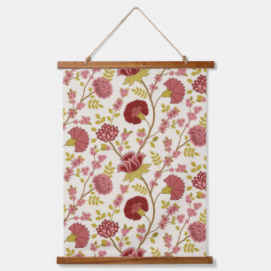 Jakobsbraun Muster Reds Pinks Gold Creme Wandteppich Mit Holzrahmen