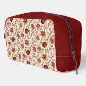 Jakobsbraun Muster Reds Pinks Gold Creme Waschbeutel (Rechte Ecke)