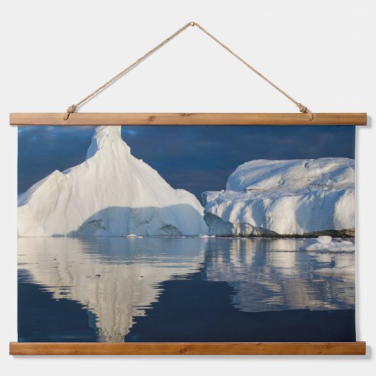 Jakobshavn Glacier Disko Bay Ilulissat, Grönland Wandteppich Mit Holzrahmen (Vorne)