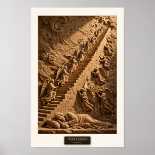 Jakobsleiter — Sculpted Scripture Poster