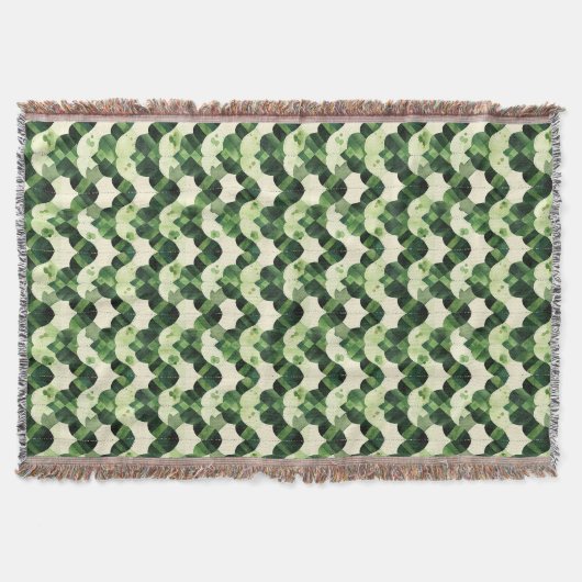 Jakobsmuschel-Wasserfarbe-Klee Decke (Vorderseite)