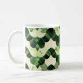 Jakobsmuschel-Wasserfarbe-Klee Kaffeetasse (Links)