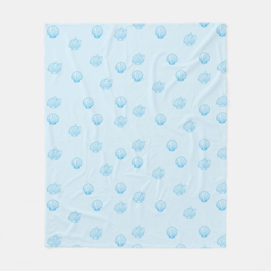 Jakobsmuscheln Umriss Minimalismus Fleecedecke (Vorderseite)