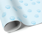 Jakobsmuscheln Umriss Minimalismus Geschenkpapier (Rolleneckpunkt)