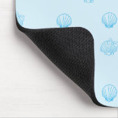 Jakobsmuscheln Umriss Minimalismus Mousepad (Ecke)
