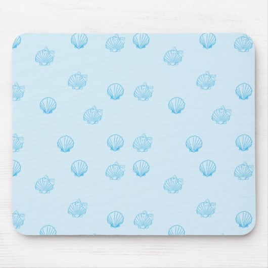 Jakobsmuscheln Umriss Minimalismus Mousepad (Vorne)