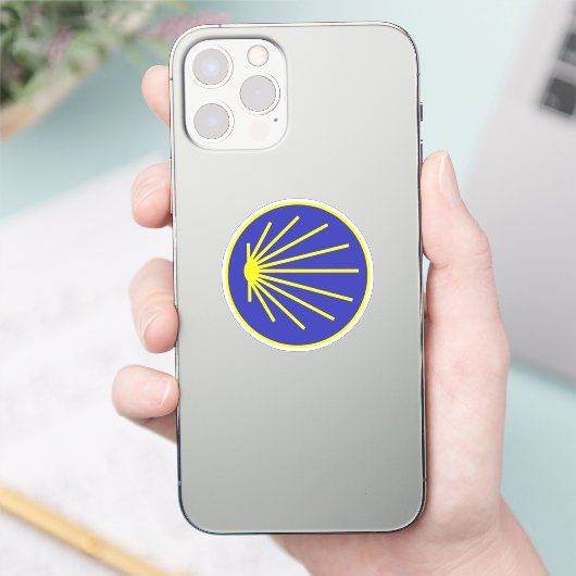 Jakobsweg Pilgermuschel Aufkleber (Telefon)
