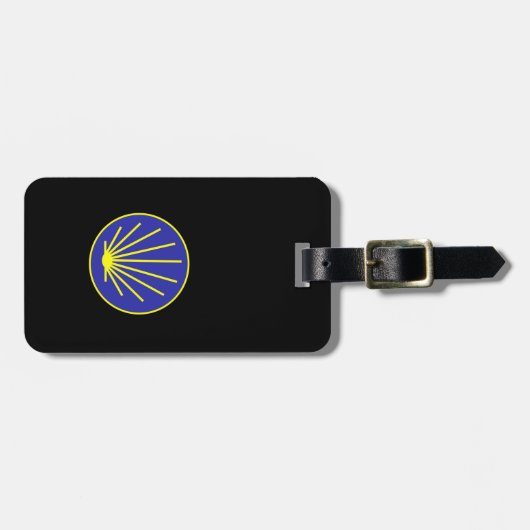 Jakobsweg Pilgermuschel Gepäckanhänger (Vorderseite horizontal)