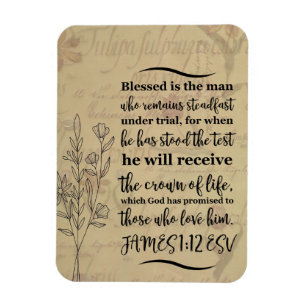 Jakobus 1:12 Bibelvers  Magnet
