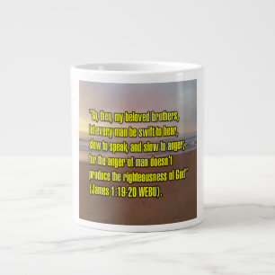 Jakobus 1:19-20 WEBU Mug Jumbo-Tasse