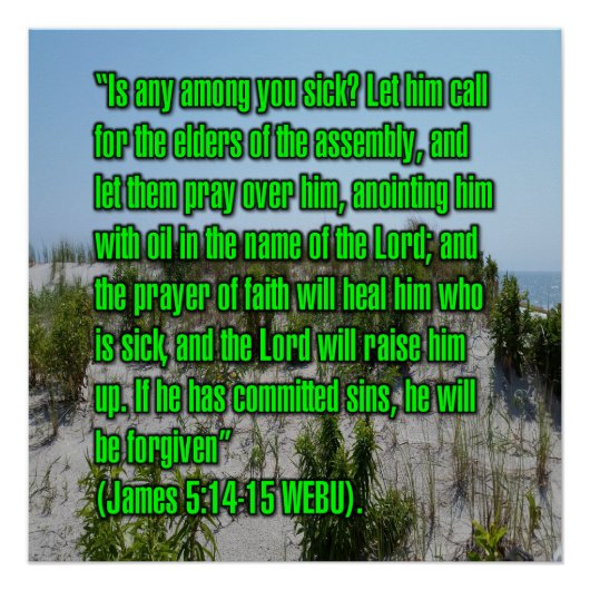 Jakobus 5:14-15 WEBU Poster (Vorderseite)