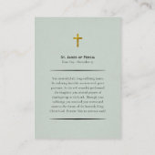 Jakobus von Persien Orthodoxe Christliche Gebetska Platzkarte (Rückseite)