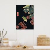 Jakuchu - Der Sittich Poster (Küche)