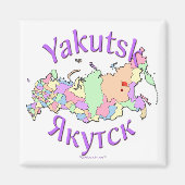 Jakutsk Russland Magnet (Vorne)