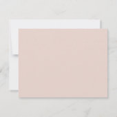 JALAINE Modern Blush Pink Wedding Details Card Einladung (Rückseite)