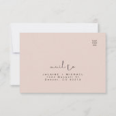 JALAINE Moderner Blush UAWG Postkarte (Rückseite)