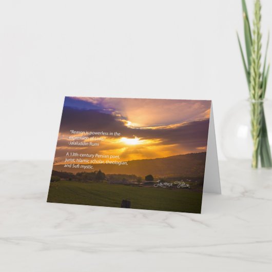 Jalaluddin Rumi -about love Karte (Vorderseite)