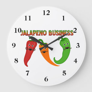 Jalapeno Business Große Wanduhr