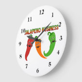 Jalapeno-Geschäft Große Wanduhr (Winkel)