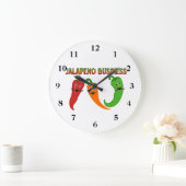 Jalapeno-Geschäft Große Wanduhr (Zuhause)