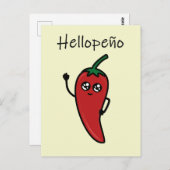 jalapeño/hellopeño lustiger Pub für Postüberquerun Postkarte (Vorne/Hinten)