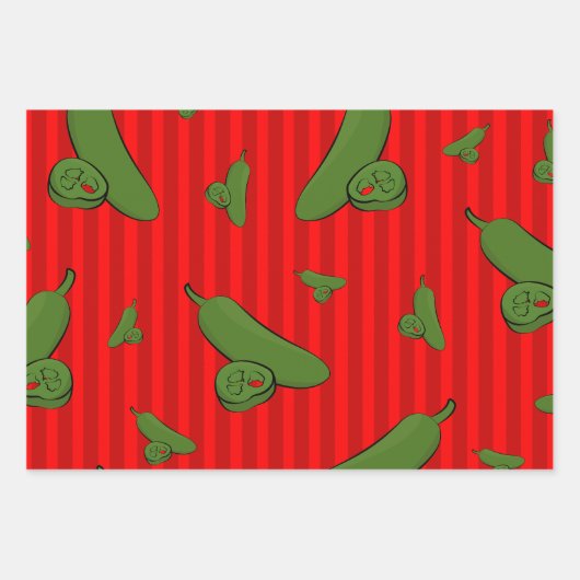 Jalapeno Illustration Geschenkpapier Set (Vorderseite)