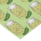 Jalapeno Jalapeño Hot Green Pepper Relish Jar Tischdecke (Schrägansicht)