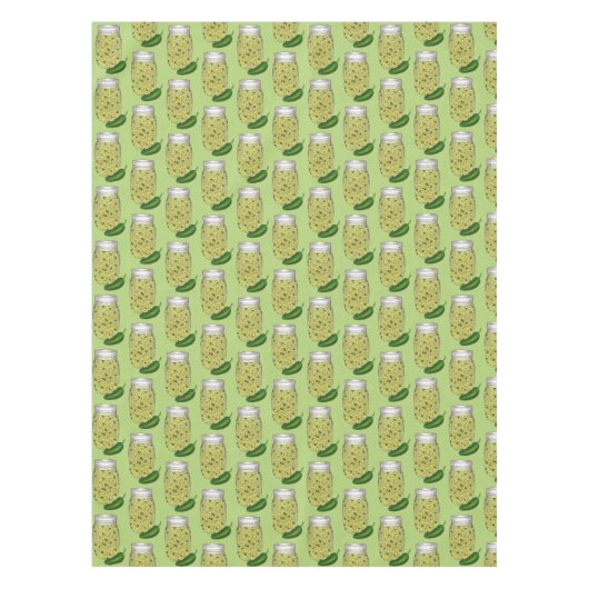 Jalapeno Jalapeño Hot Green Pepper Relish Jar Tischdecke (Vorderseite)